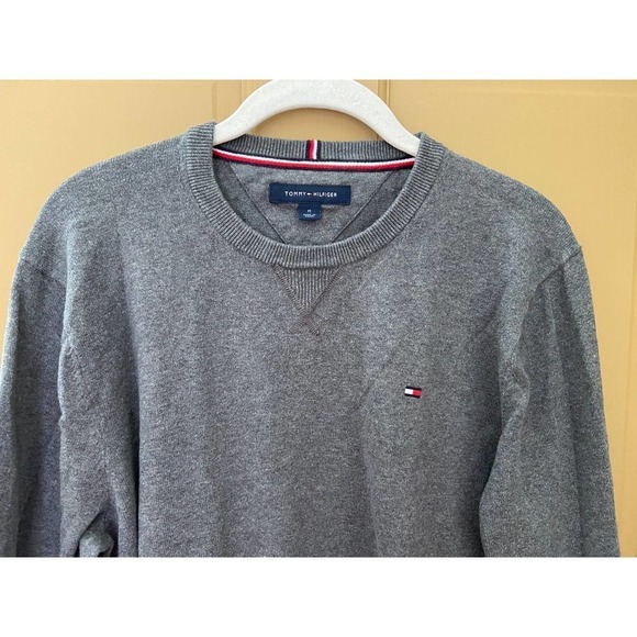 Tommy Hilfiger Gray Cotton Pullover Sweater Women's Size Medium - Picture 2 of 7
